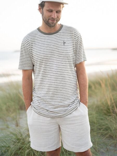 FUXBAU Männer Leinenshorts