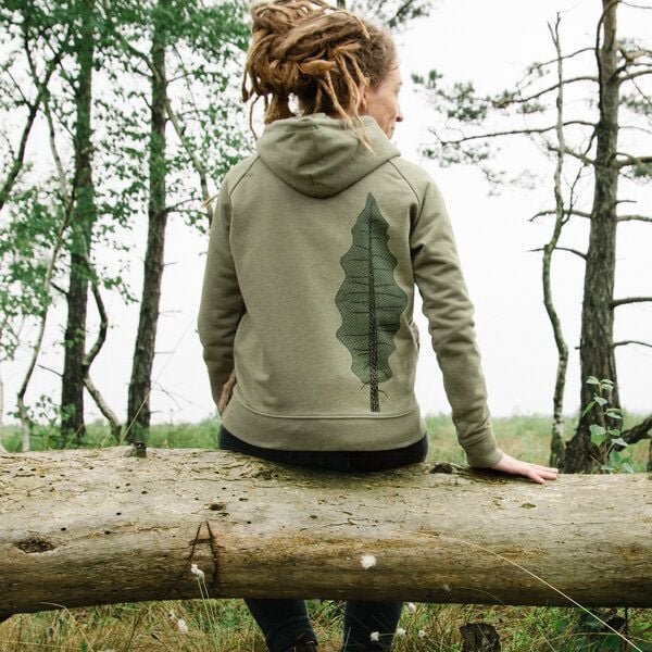 Cmig Damen Hoodie Tanne in mid heather khaki