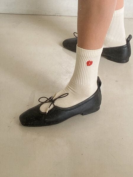 Jutelaune Red Flower Socks