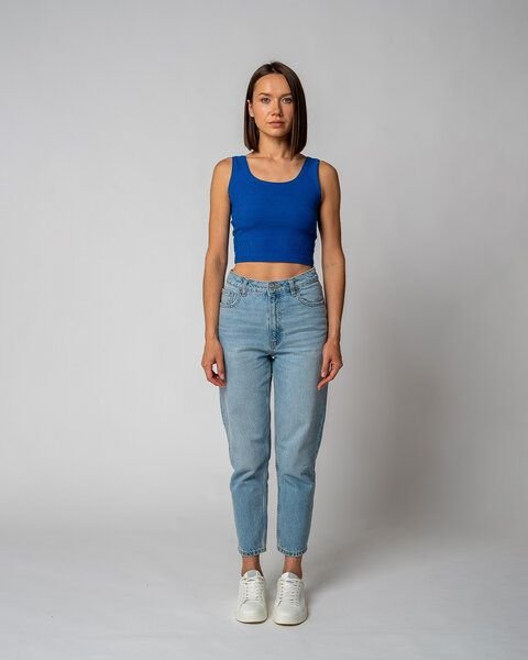 GORG Damen Geripptes Cropped Top aus Bio-Baumwolle & TENCEL Modal