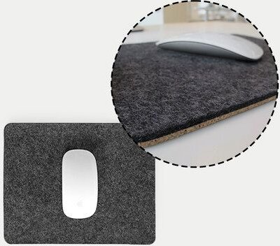 smukbird Mousepad aus Filz und Kork
