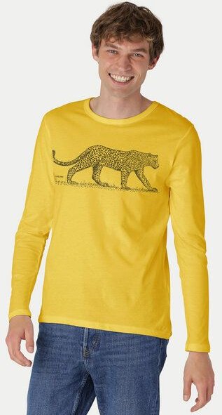 Peaces.bio - handbedruckte Biomode Bio-Herren-Langarmshirt "Leopard"