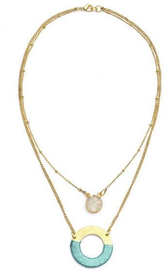 Frida Feeling Halskette Kaia gold-farben, Druzy