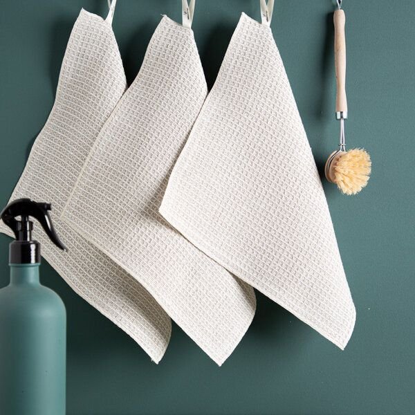 nahtur-design Putzlappen aus reinem Leinen | Waffelpiquée | ungefärbt