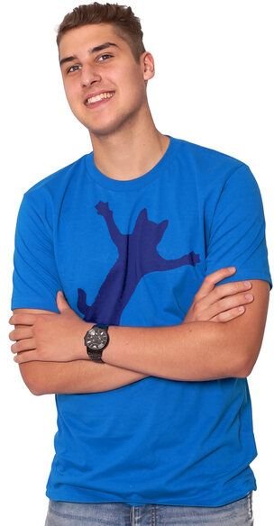 HANDGEDRUCKT "Klammerkatze" Männer T-Shirt