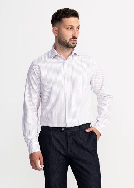 De IONESCU Peles Herrenhemd – Ägyptische Baumwolle, Streifen