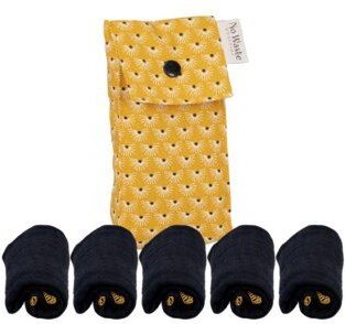 NoWaste Wrapping NoWaste Stofftaschentücher Taschentücher aus Stoff 5er SET inkl. Tasche