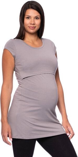 Milchshake 107 BASIC kurzarm Umstands- und Stillshirt extra lang aus Bio Baumwolle