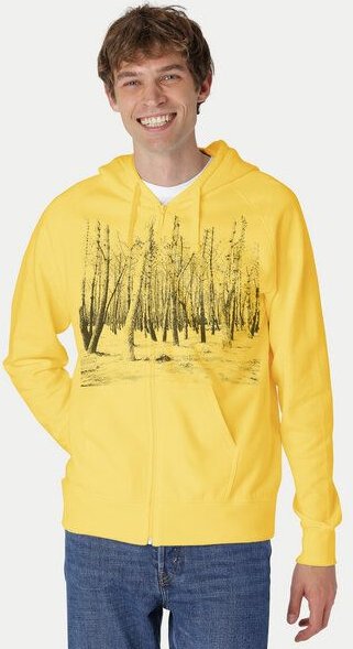 Peaces.bio - handbedruckte Biomode Herren Zip-Hoodie Woodland