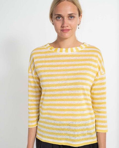 Alma & Lovis Leinenshirt im Regular-Fit aus Leinen | Leinen Ringel Shirt