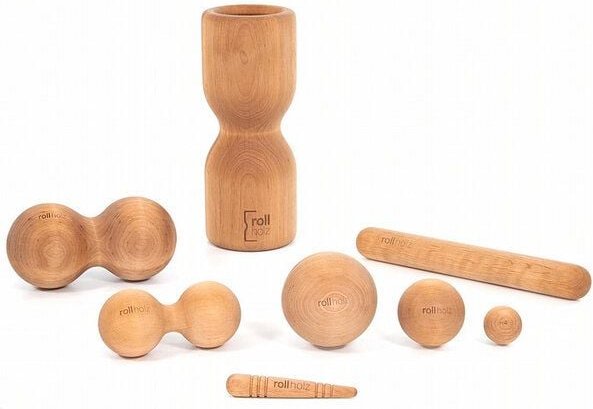 rollholz SET (8-teilig) - das Faszien- und Massageset aus Holz