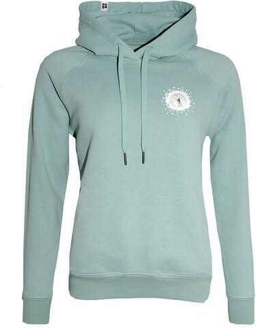 Thumbnail - FÄDD Damen Sweatshirt Hoodie Bio-Baumwolle "Vau PäP Print änd Pätsch" Grün