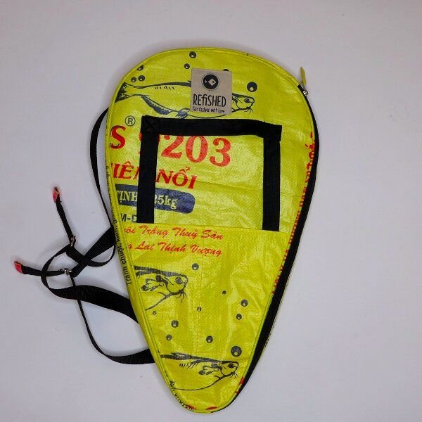 REFISHED fair fashion SCHLÄGERHÜLLE 'PADEL' - upcycelte Fischfuttersäcke und Zementsäcke