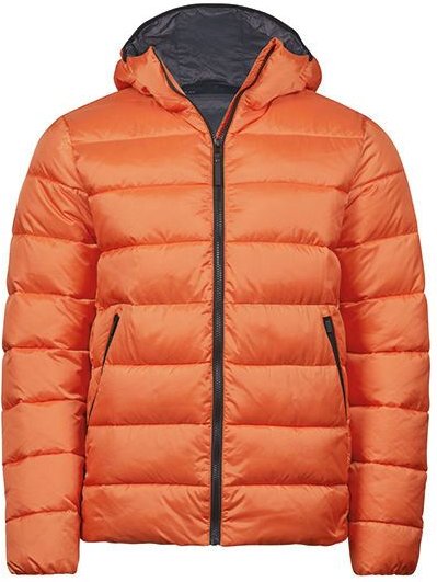 TeeJays Leichte wattierte Jacke mit Kapuze und Seitentaschen