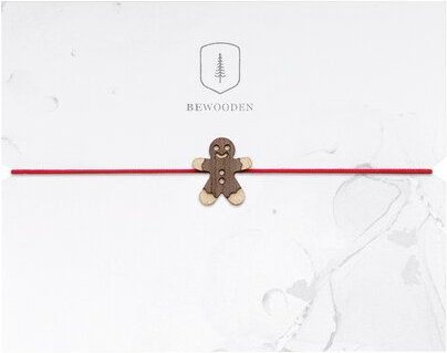 BeWooden Holzarmband Gingerbread – handgefertigter, nachhaltiger Schmuck mit Lebkuchenmann‑Motiv