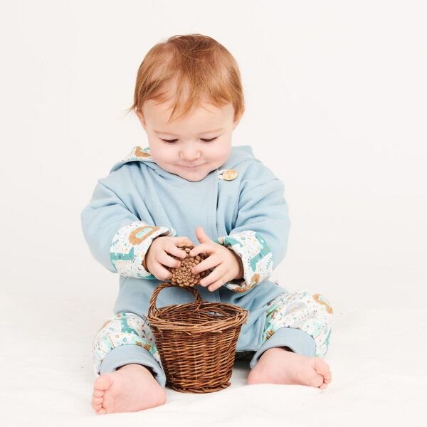 Cheeky Apple Wendejäckchen aus Bio-Baumwolle "Kuschelsweat Frost | Mini Jungle"