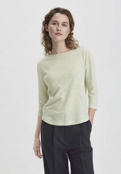 hessnatur Streifen Longsleeve Relaxed aus Leinen mit reiner Bio-Baumwolle