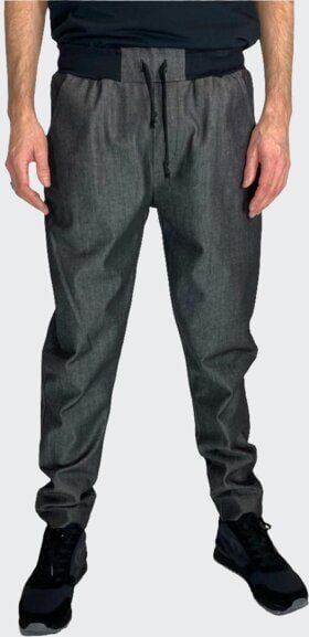 LUMEN organic Hose STRAIGHT Denim schwarz/grau