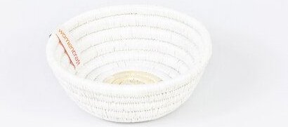 WomenCraft Snack- & Schmuckschale - 13cm - Braun/Weiß/Natur/Gelb