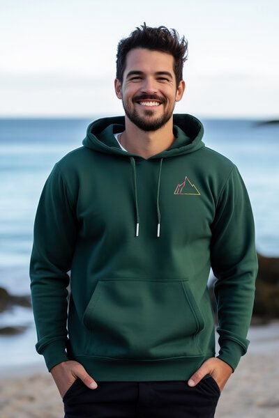 Kultgut Pro Earth- Hochwertiger Biofair - Hoodie / Little Faded Mountain