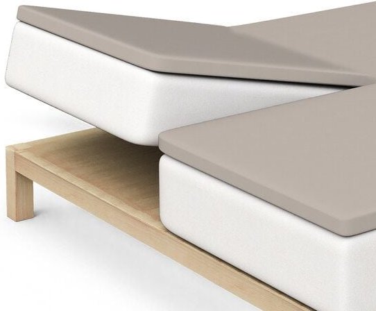 Schlafgut Spannbettlaken Pure für Split Topper Matratzen - 95% Biobaumwolle, 5% Elasthan