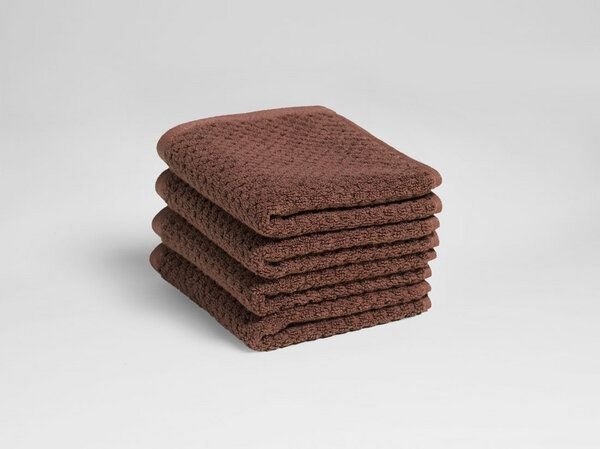 Yumeko Gästehandtücher Dots 30x50 - 4 Stk. aus Bio-Baumwolle