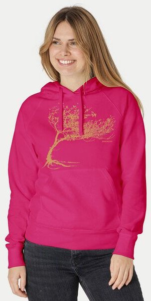 Peaces.bio - handbedruckte Biomode Bio-Damen-Kapuzensweater "Windytree"