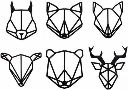 BeWooden 6St.Weihnachtsdekoration aus Holz "Tiere" / 2 verschiedene Farben