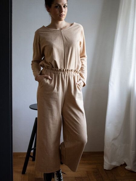 Ecostories Ladies Bioflanell-Culotte beige, Sandburg