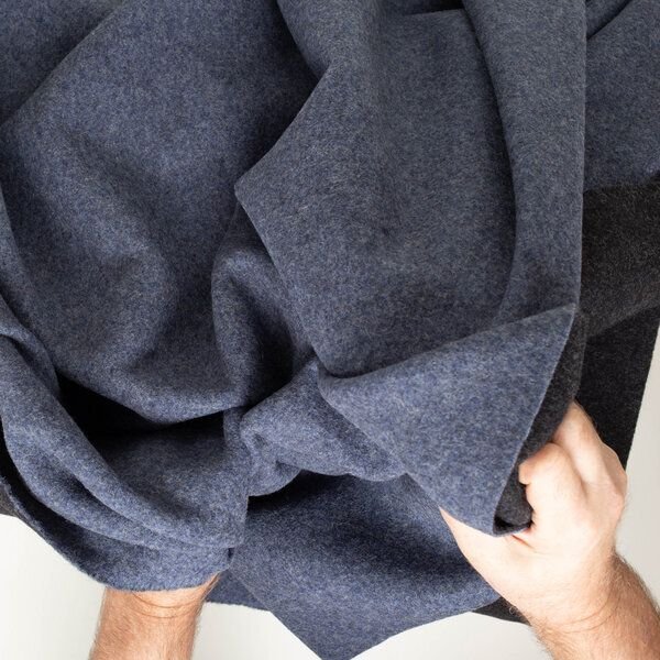 Tuchfabrik Mehler Wollstoff "Flauschloden" doubleface | 100% Schurwolle (89,80 €/m)