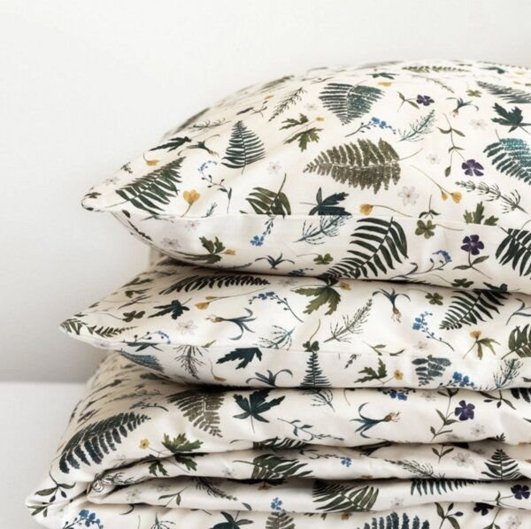 Lesen - Design-Bettwäsche Nachhaltiges Doppelbettwäsche-Set aus 100% Pima Baumwollsatin - Farne