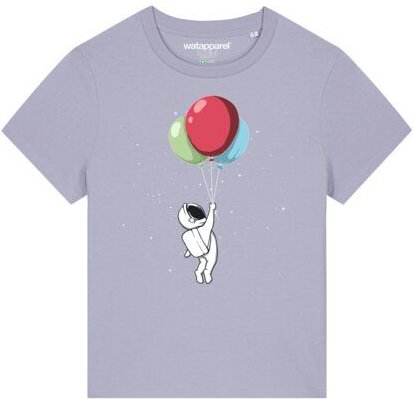 watapparel T-Shirt Frauen Little Balloon Astronaut