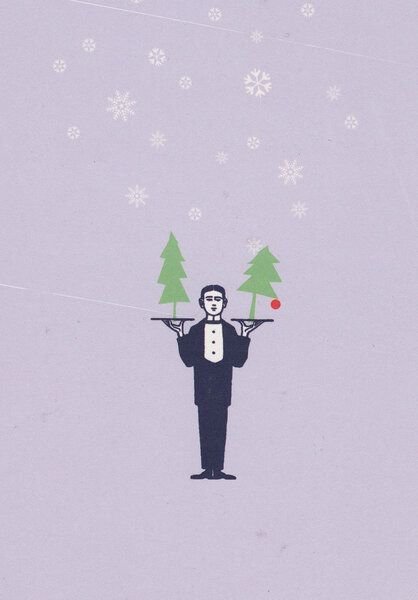 Salon Elfi Weihnachtskarte Diener