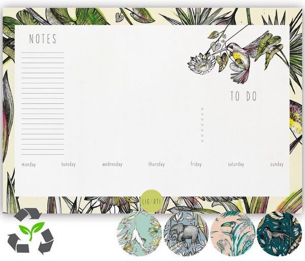 Schreibtischunterlage »Dschungel« von LIGARTI | wechselnde Motive | aus Recyclingpapier