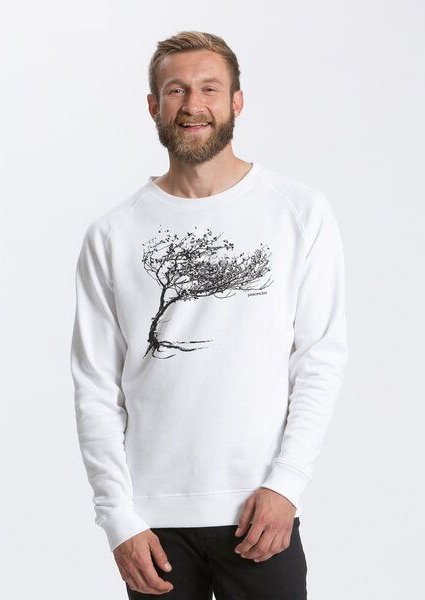 Peaces.bio - handbedruckte Biomode Bio Herren-Sweatshirt Windy Tree