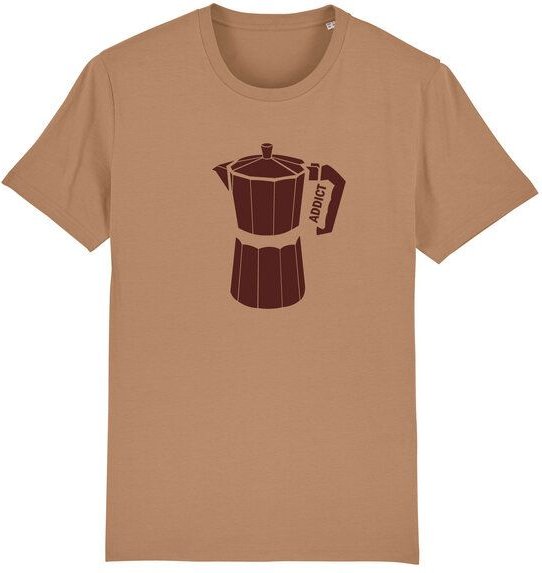 Spangeltangel T-Shirt bedruckt, Kaffee Addict, Siebdruck, Herren, Bio-Baumwolle