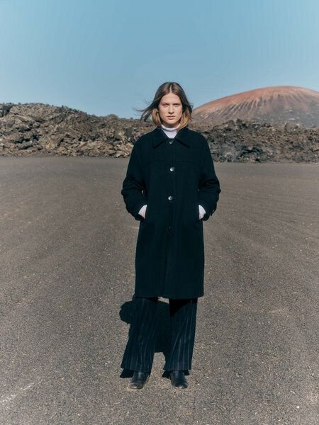 LANIUS Mantel aus Schurwolle