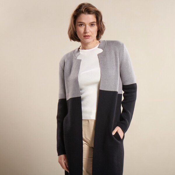 Kokon Zwo Lange Strickjacke 95% Baumwolle (kbA), 5% Kaschmir (kbT)