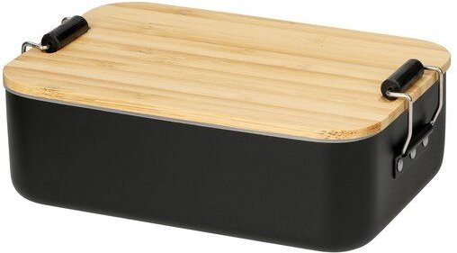 elasto Vorratsdose 'Bamboo' klein - Aluminium Brotdose inkl. Schneidebrett