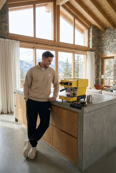 THE FACE OF ELEMENTS 1/4-ZIP - RELAXED FIT SWEATSHIRT AUS BIO-BAUMWOLLE