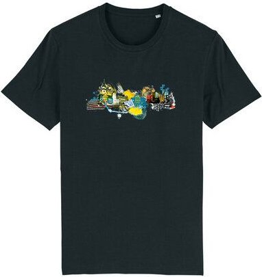 Spangeltangel bedrucktes T-Shirt, Chemnitz, nachhaltig, Stadt, Herren, Damen, Unisex, Biobaumwolle