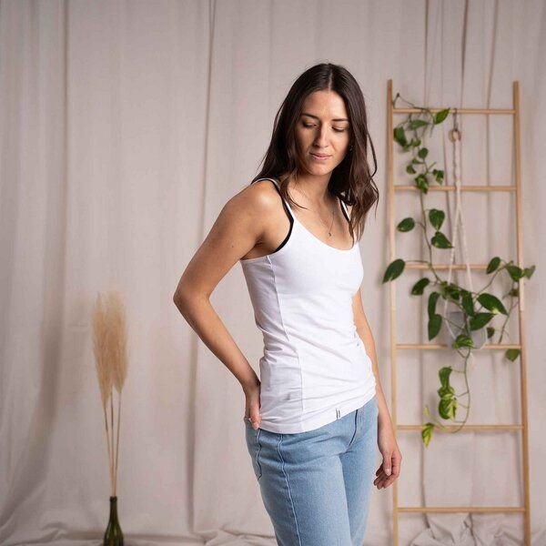 Vresh Clothing Silvia - Spaghetti-Trägertop aus Biobaumwoll-Mix