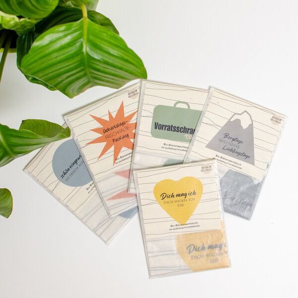 Kumanu - von Natur aus gut Grußkarte mit Bienenwachstuch, Gr. M