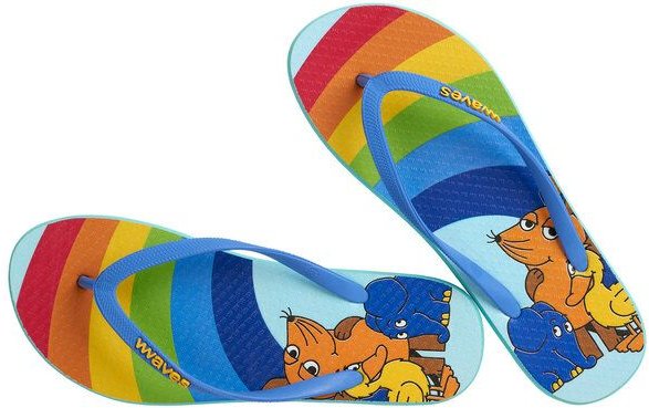 Waves Kinder Flip-Flops Die Maus „Regenbogen“ Größe 30-34