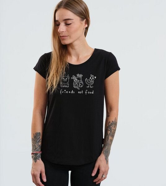 GARY MASH Shirt Asheville Friends not Food aus Bio-Baumwolle