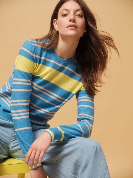 LANIUS Streifenpullover aus Bio-Baumwolle