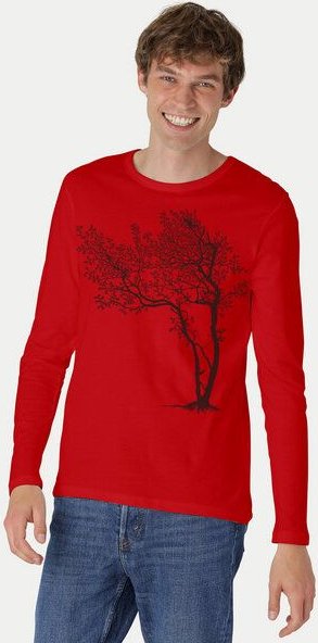 Peaces.bio - handbedruckte Biomode Bio-Herren-Langarmshirt Fancy Tree
