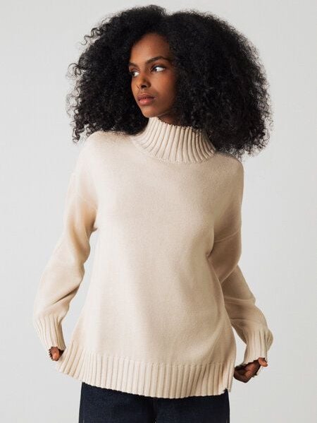 Honest Basics Mock-Pullover