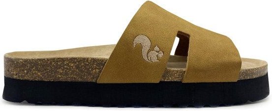 Vegane "thies ® Eco Bio Pool Platform" Sandale aus veganem Softvelour