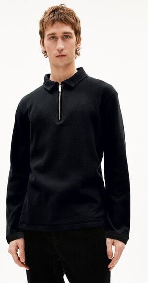 ARMEDANGELS MAARKOS WAFFLE ZIP - Herren Longsleeve aus Bio-Baumwolle